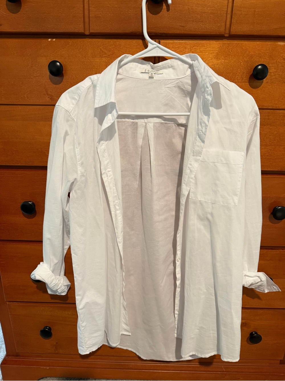 Z Supply White Button-Down Shirt